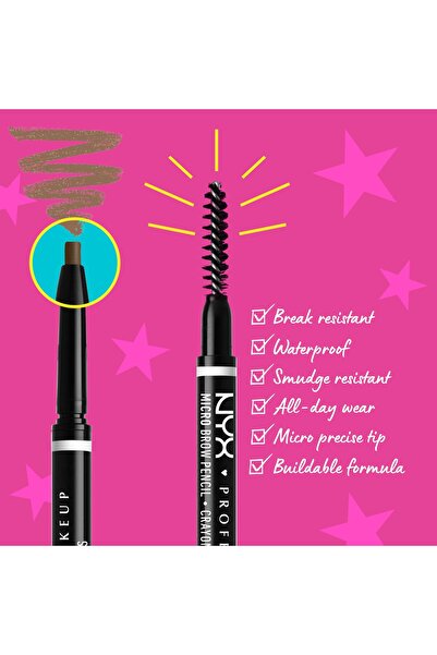 NYX Professional Makeup Micro Brow Pencil, Precise Tip, Waterproof, Vegan Eyebrow Pencil - Rich Auburn