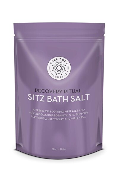 PURE BODY NATURALS ملح حمام المقعدة لتخفيف آلام ما بعد الولادة والبواسير، 10 أونصة