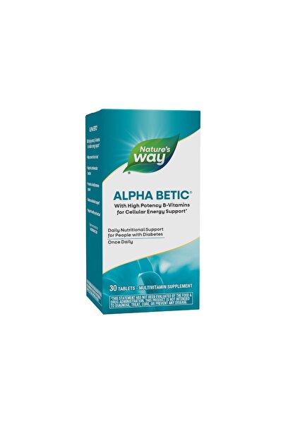 Nature's Way Diabetic Multivitamin with B-Vitamins, Alpha Lipoic Acid, Taurine, Lutein, 30 Tablets