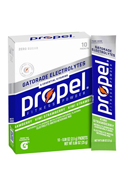 Propel Kiwi Strawberry Electrolyte Drink Mix Powder, Zero Sugar (10 Packets)