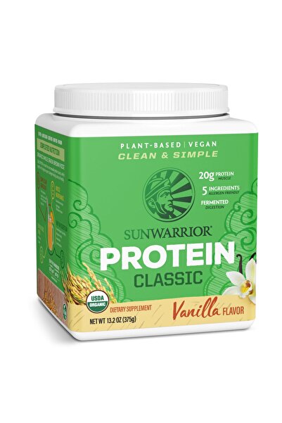 Sunwarrior بروتين الفانيليا الكلاسيكي العضوي، 375 جرام