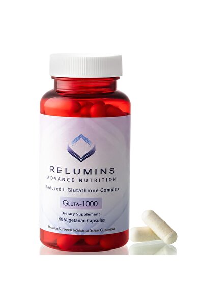 RELUMINS مُكمّل غذائي من الجلوتاثيون - ١٠٠٠ ملغ مع حمض ألفا ليبويك وثمر الورد...