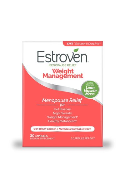 Estroven Weight Management for Relief - 30 Caplets for Hot Flashes & Night Sweats