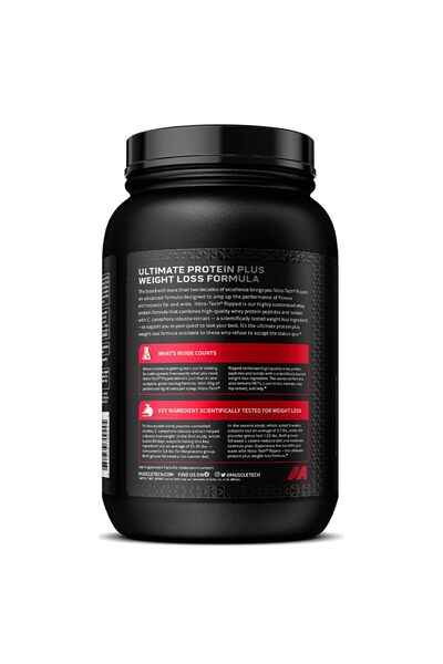 MUSCLETECH Nitro-Tech Ripped Whey Protein Isolate, French Vanilla Bean, 2 lbs