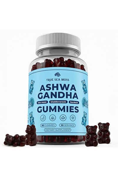 TrueSeaMoss حلوى جيلاتينية من الطحالب البحرية مع عشبة الأشواغاندا ونبات البحر...