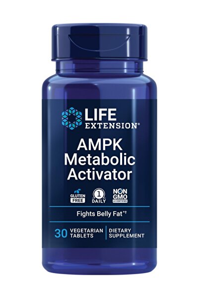 Life Extension منشط أيضي AMPK مع هسبيريدين وG. pentaphyllum لدهون البطن، 30 ق...