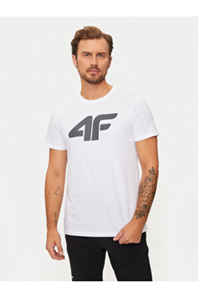 4F Ανδρικό T-Shirt 4FWMM00TTSHM1844 Λευκό