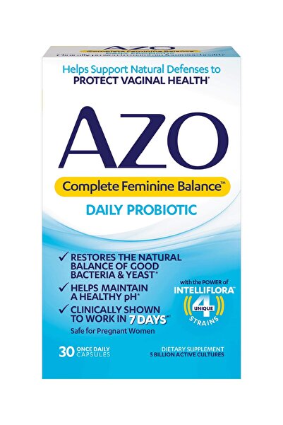 AZO مكملات البروبيوتيك اليومية المتكاملة للنساء، 30 قرصًا