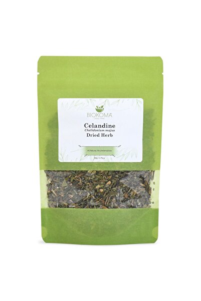 Biokoma شاي عشبي طبيعي نقي من بقلة الخطاطيف المجففة ٥٠ غرام - شاي أعشاب مضاد للأكسدة لمكافحة الثآليل