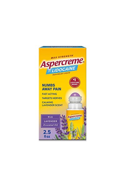 Aspercreme Lidocaine Pain Relief Roll-On with Aloe & Lavender, 2.5 Oz