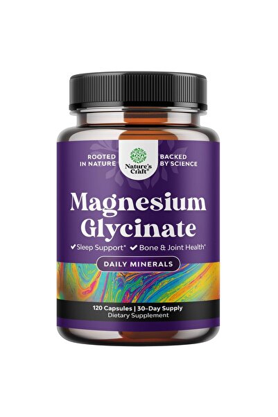 Natures Craft جليسينات المغنيسيوم النقي ٤٠٠ ملغ لتحسين المزاج والنوم والاسترخ...