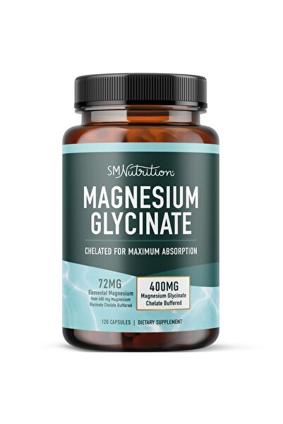 SMNutrition Magnesium Glycinate 400mg for Relaxation, Muscle & Stress Support...