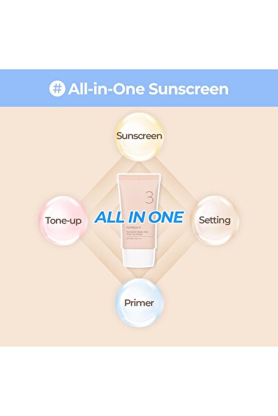 Numbuzin No.3 Porcelain Base Beige SPF50+ PA++++ Lightweight Hydrating Korean Skincare