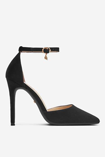 DeeZee Γυναικείες γόβες με ψηλοτάκουνο χαμηλό μαύρο στιλέτο 40