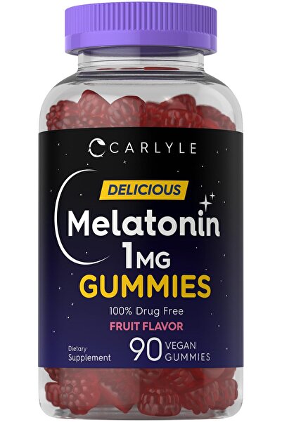 Carlyle Melatonin 1mg Gummies | 90 Count | Fruit Flavor Gummy Supplement | Ve...