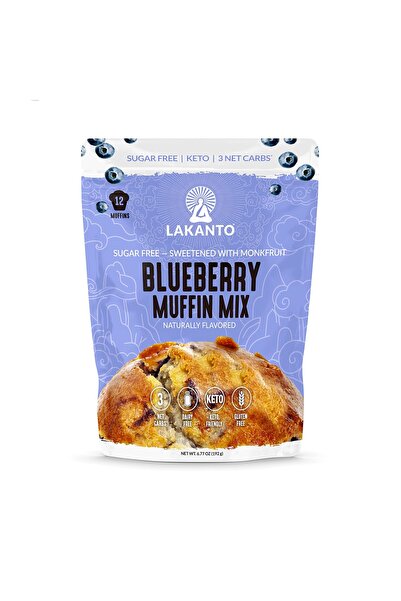 Lakanto Sugar Free Blueberry Muffin Mix - Monk Fruit Sweetener, Keto, Gluten ...