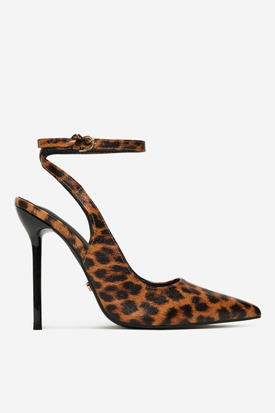 DeeZee Γυναικείες γόβες σε στιλέτο χαμηλό καφέ στιλέτο 38