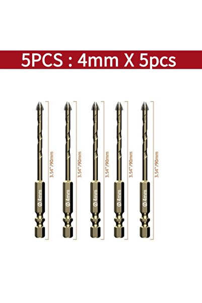 Choice4 5pcs4mm 7/5PCS Multi-Function Drill Bit Set For Ceramic Glass Concret...