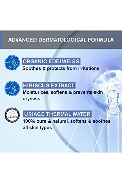 Uriage Baby Shampoo with Organic Edelweiss | Soft & Supple Hair, 96% Natural Origin, Tear-free, 200 mL