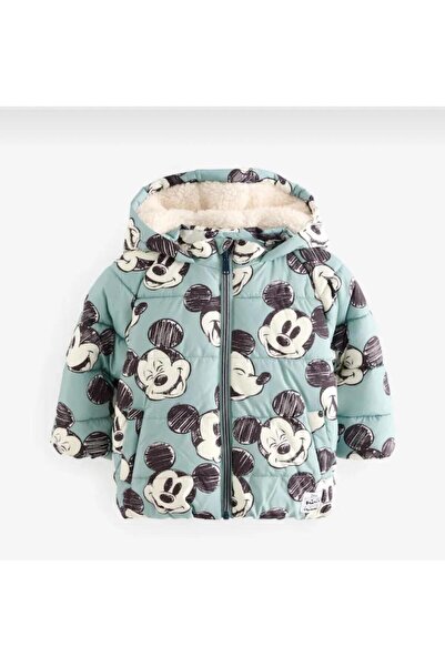Next Baby Organik Lisanslı Mickey Mause Detaylı Borg Ceket