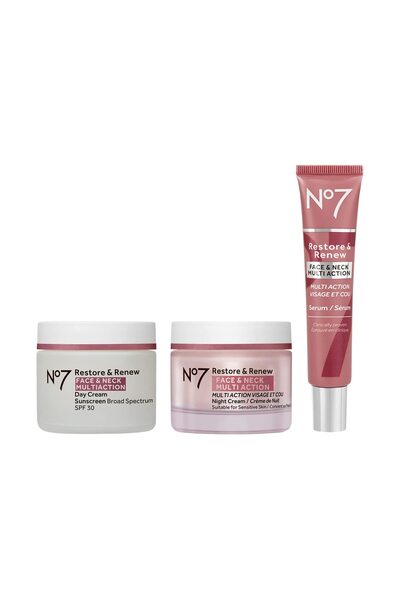 NO7 Restore & Renew Face & Neck Multi Action System with SPF 30