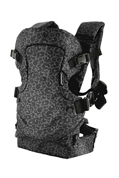 Infantino حاملة أطفال قابلة للتحويل 4 في 1، بنقشة جلد النمر الأسود