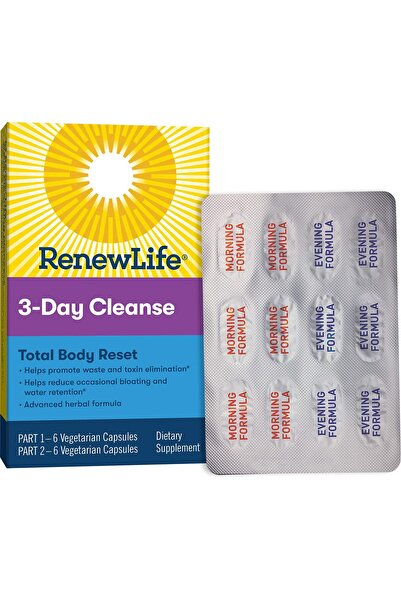 Renew Life برنامج تنظيف الجسم بالكامل للبالغين - برنامج لمدة 3 أيام - 12 كبسو...