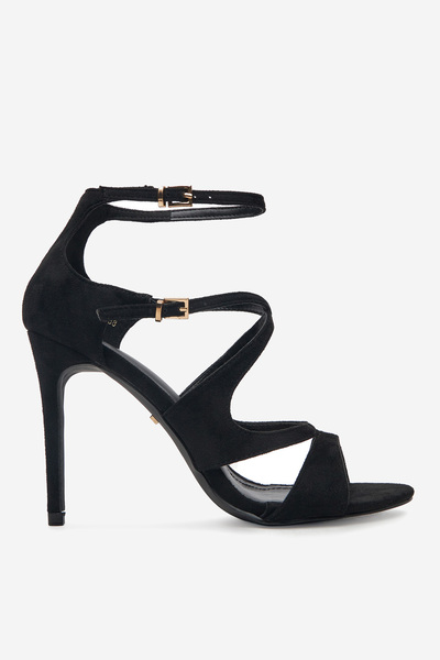 DeeZee Γυναικεία Χαμηλά Σανδάλια με Μαύρα Τακούνι Στιλέτο 40