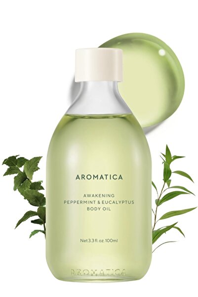 Aromatica زيت الجسم المنعش برائحة النعناع والأوكالبتوس للبشرة الجافة - 3.38 أونصة سائلة