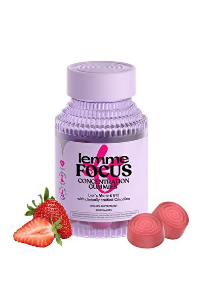 Lemme حلوى جيلاتينية لتعزيز صحة الدماغ والتركيز مع كوجنيزين، عرف الأسد، فيتام...