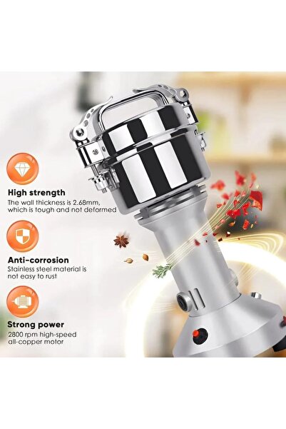 Generic 3000W Electric Grain Grinder Mill | High-Speed Spice/Herb Powder Machine for Commercial & Home Use