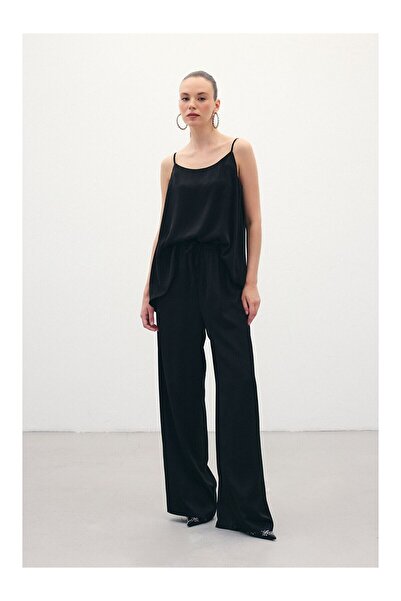 LC Waikiki Lace-Up Casual Trousers - Black