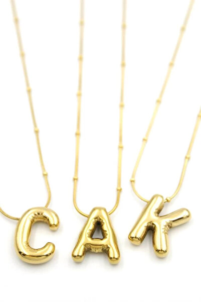 HarmonyAura Set of 24 Letter Necklaces - Gold