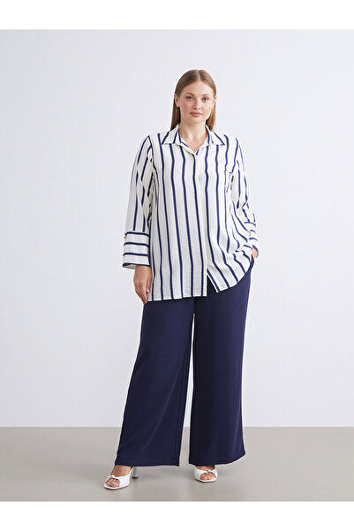 LC Waikiki Wide Leg Women's Trousers with Elastic Waist