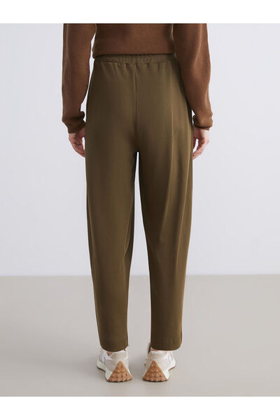 LC Waikiki Khaki Elastic Waist Women's Trousers