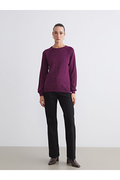 LC Waikiki New Season Crew Neck Floral Women's Knitwear Sweater