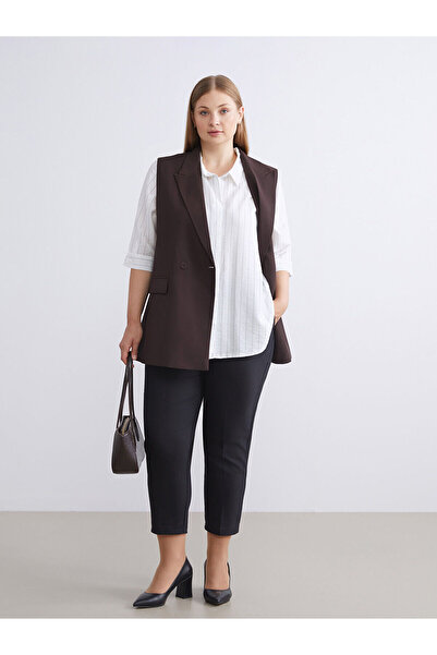 LC Waikiki Γυναικείο παντελόνι τσιγάρο με ζώνη στη μέση