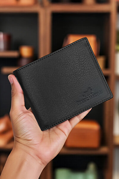 Frank Martin Чоловічий гаманець Atlas з натуральної шкіри, чорний