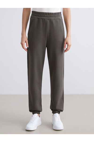 LC Waikiki Gray Elastic Waist Women's Jogger Sweatpants