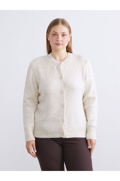 LC Waikiki Azestrend New Season Crew Neck Women's Knitwear Cardigan