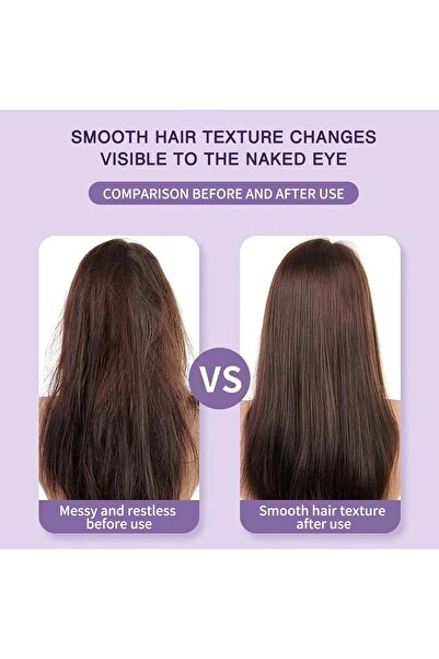 Hope Hair Straightener Brush, Portable Wireless Hair Straightener with Nano Heating Teeth Double Anion Te