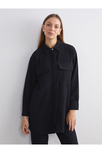 LC Waikiki Oversize Kadife Kadın Gömlek Tunik