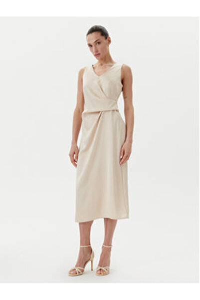 RINASCIMENTO Γυναικείο Φόρεμα Κοκτέιλ CFC0122928003 Μπεζ