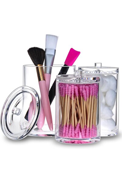 Hope علب الحمام، حامل وسادة قطنية مستديرة، ملحقات سدادة قطنية شفافة من الأكريليك