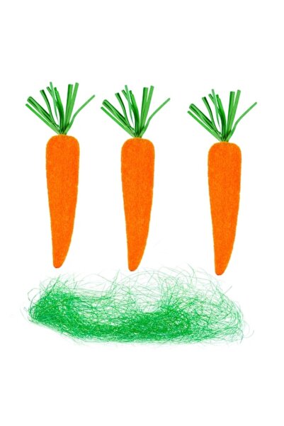 OEM Set figurine decorative de morcovi pentru Paște, 20 cm, 3 buc, portocaliu...