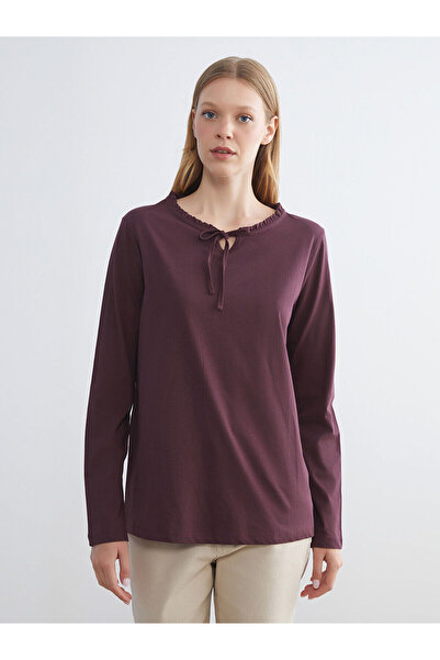 LC Waikiki Ruffled Tie Collar Blouse