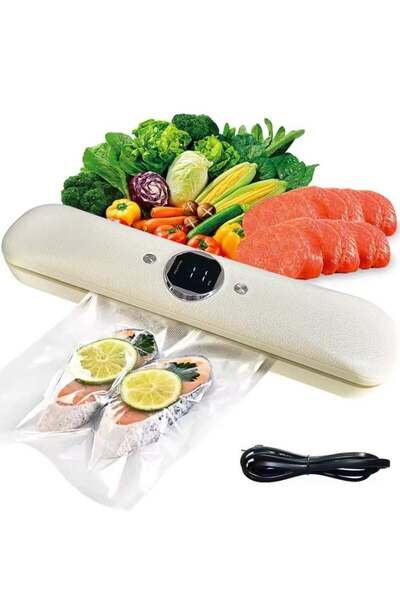 DLC Automatic Vacuum Sealing Machine - One Push of a Button - Keeps Food Fresh in the Fridge and Fre