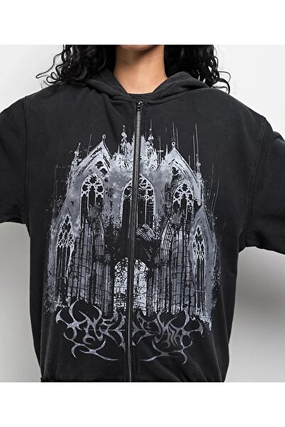 Köstebek Gothic Castle Hooded Sweatshirt