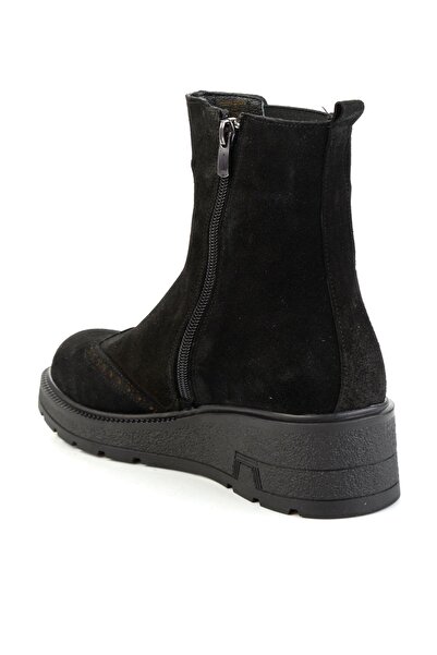 Bambi Siyah Hakiki Deri Kadın Bot & Bootie K02717251602