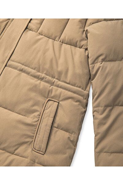 İpekyol Quilted Coat with Faux Fur Collar